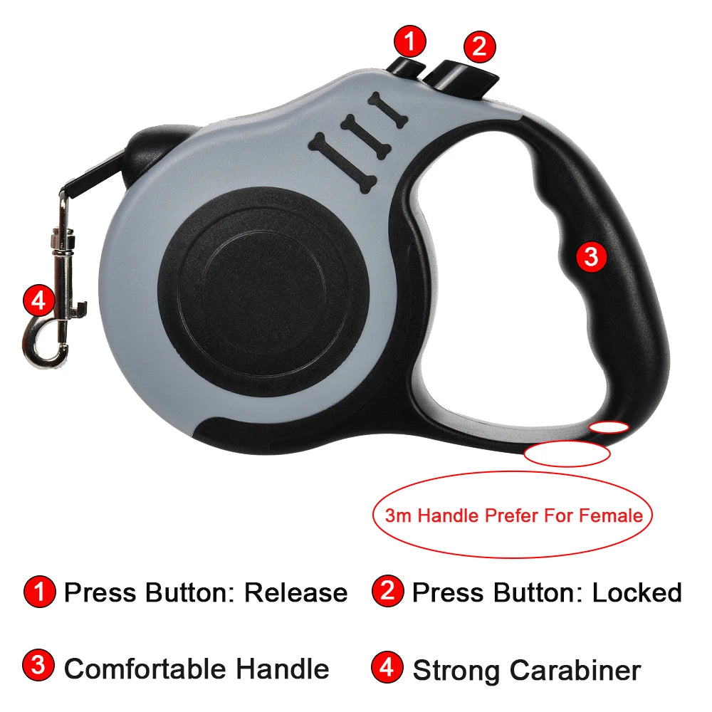 Retractable Nylon Dog Leash