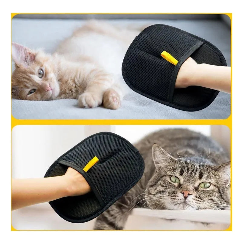 The Grooming Glove That Turns Petting Into Deshedding